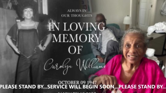 Celebration of Life Mrs. Carolyn Williams